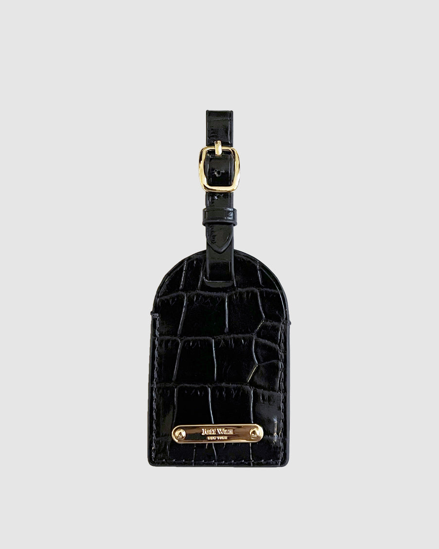 Hampton Luggage Tag Embossed Leather