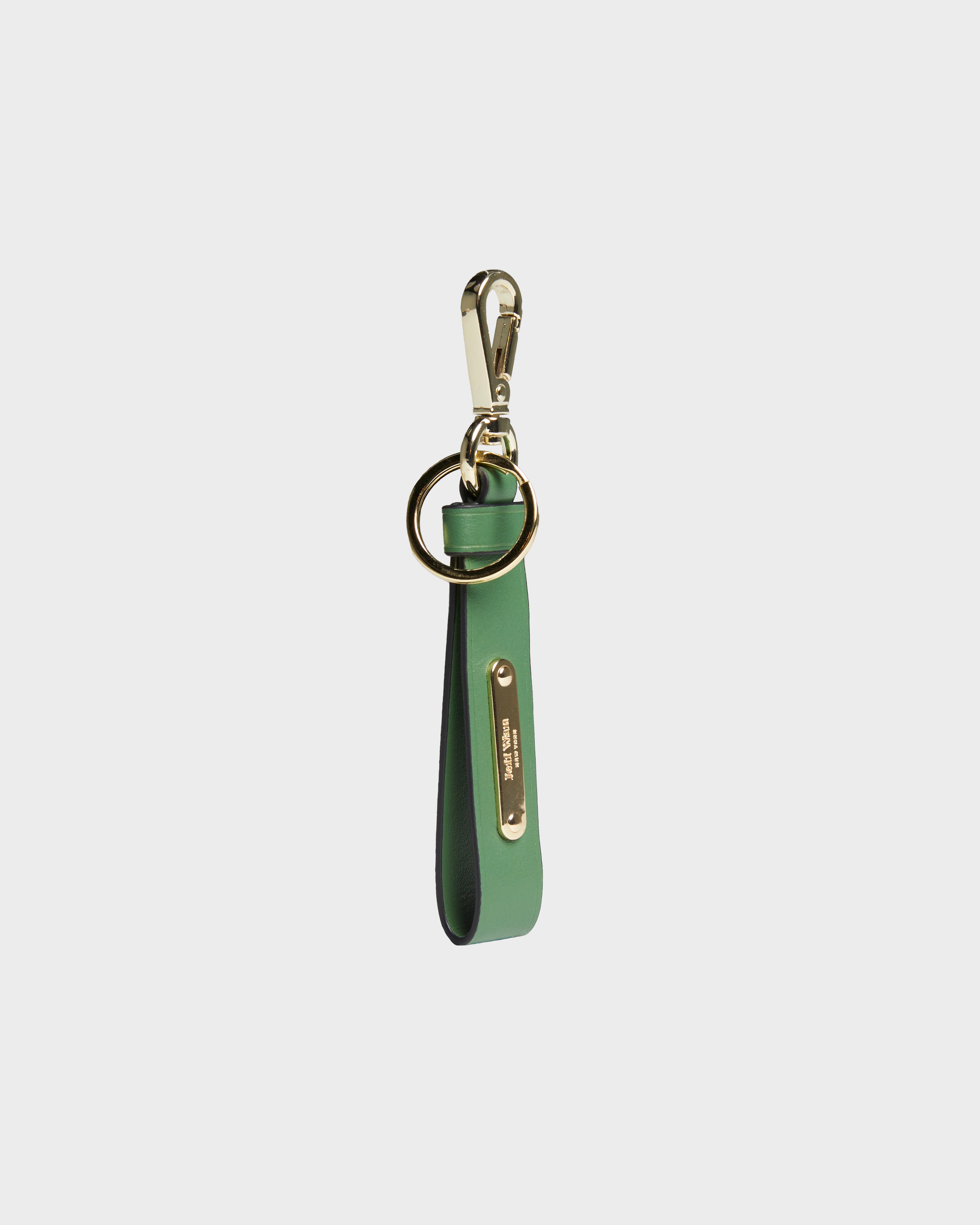 Jeff Wan Colorful Leather Loop Keychain Fern Green